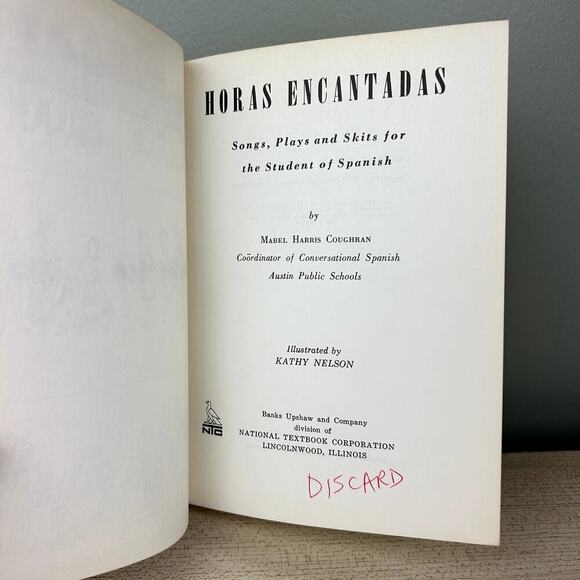 Vintage 60's Spanish Textbook Horas Encantadas Mabel Harris Coughran Text Book - Picture 6 of 8